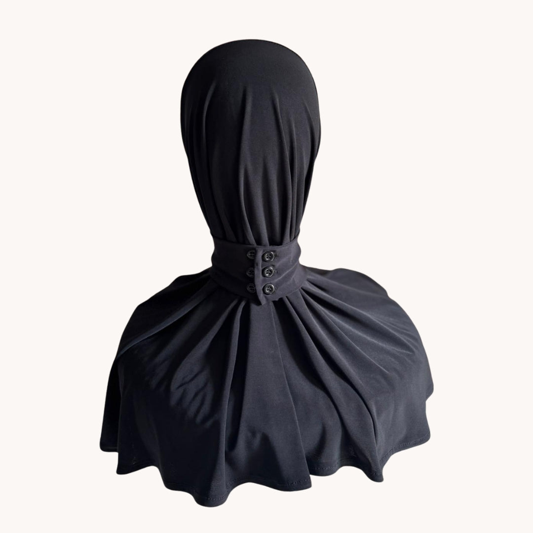 Cagoule Hanaqa - Jersey Premium - LE NOIR